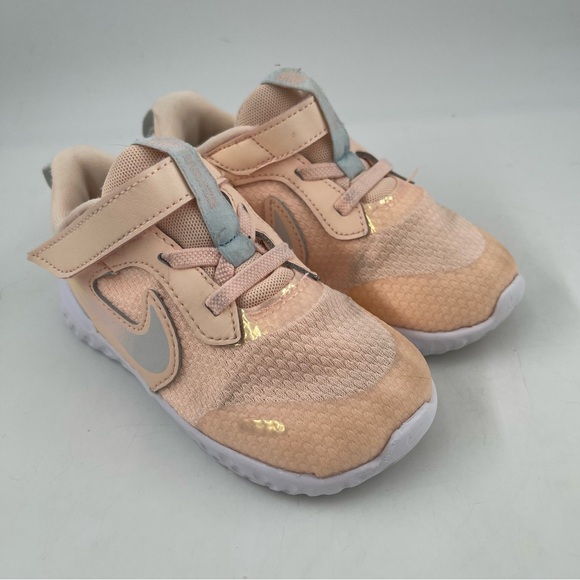 Nike Girl’s Flex Runner 2 Peach Slip-On Sneaker Athletic Shoe- Size 10 C - Picture 12 of 12